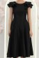 Rochie neagra cu sclipici midi in clos cu volanase - StarShinerS 6 - StarShinerS.ro