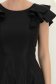 Rochie neagra cu sclipici midi in clos cu volanase - StarShinerS 5 - StarShinerS.ro