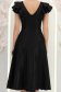 Rochie neagra cu sclipici midi in clos cu volanase - StarShinerS 7 - StarShinerS.ro