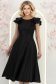 Rochie neagra cu sclipici midi in clos cu volanase - StarShinerS 3 - StarShinerS.ro