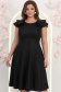 Rochie neagra cu sclipici midi in clos cu volanase - StarShinerS 1 - StarShinerS.ro