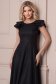 Rochie neagra cu sclipici midi in clos cu volanase - StarShinerS 1 - StarShinerS.ro
