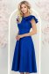 Rochie albastra cu sclipici midi in clos cu volanase - StarShinerS 2 - StarShinerS.ro