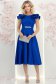 Rochie albastra cu sclipici midi in clos cu volanase - StarShinerS 4 - StarShinerS.ro