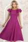 Rochie zmeura cu sclipici midi in clos cu volanase - StarShinerS 3 - StarShinerS.ro