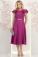 Rochie zmeura cu sclipici midi in clos cu volanase - StarShinerS 4 - StarShinerS.ro