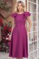 Rochie zmeura cu sclipici midi in clos cu volanase - StarShinerS 1 - StarShinerS.ro