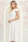 Rochie ivoire cu sclipici midi in clos cu volanase - StarShinerS 2 - StarShinerS.ro