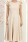 Rochie bej cu sclipici midi in clos cu volanase - StarShinerS 6 - StarShinerS.ro