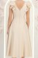 Rochie bej cu sclipici midi in clos cu volanase - StarShinerS 7 - StarShinerS.ro