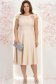 Rochie bej cu sclipici midi in clos cu volanase - StarShinerS 1 - StarShinerS.ro
