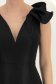 Rochie neagra cu sclipici midi tip creion cu volanase - StarShinerS 6 - StarShinerS.ro