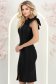 Rochie neagra cu sclipici midi tip creion cu volanase - StarShinerS 3 - StarShinerS.ro