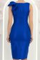 Rochie albastra cu sclipici midi tip creion cu volanase - StarShinerS 7 - StarShinerS.ro