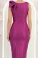 Rochie zmeura cu sclipici midi tip creion cu volanase - StarShinerS 7 - StarShinerS.ro
