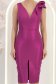 Rochie zmeura cu sclipici midi tip creion cu volanase - StarShinerS 6 - StarShinerS.ro