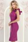 Rochie zmeura cu sclipici midi tip creion cu volanase - StarShinerS 2 - StarShinerS.ro