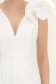 Rochie ivoire cu sclipici midi tip creion cu volanase - StarShinerS 5 - StarShinerS.ro