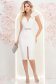 Rochie ivoire cu sclipici midi tip creion cu volanase - StarShinerS 4 - StarShinerS.ro