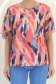 Bluza dama din voal roz cu croi larg si imprimeu - StarShinerS 5 - StarShinerS.ro