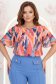 Bluza dama din voal roz cu croi larg si imprimeu - StarShinerS 1 - StarShinerS.ro
