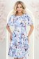 Rochie albastru deschis midi in clos cu mâneci tip fluture - StarShinerS 1 - StarShinerS.ro