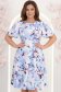 Rochie albastru deschis midi in clos cu mâneci tip fluture - StarShinerS 1 - StarShinerS.ro