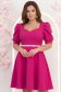Rochie fuchsia până la genunchi in clos accesorizata cu cordon cu perle detasabil- StarShinerS 1 - StarShinerS.ro