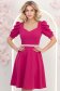 Rochie fuchsia până la genunchi in clos accesorizata cu cordon cu perle detasabil- StarShinerS 1 - StarShinerS.ro