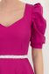 Rochie fuchsia până la genunchi in clos accesorizata cu cordon cu perle detasabil- StarShinerS 5 - StarShinerS.ro
