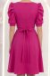 Rochie fuchsia până la genunchi in clos accesorizata cu cordon cu perle detasabil- StarShinerS 6 - StarShinerS.ro