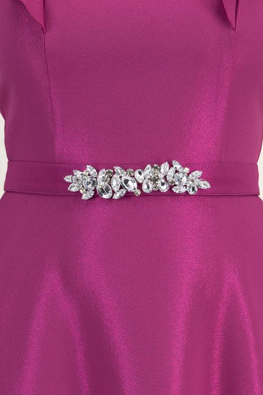 Cordon decorativ zmeura cu sclipici si pietre strass - StarShinerS