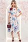 Rochie albastru deschis midi in clos cu accesoriu tip curea si brosa florala - StarShinerS 3 - StarShinerS.ro