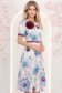 Rochie albastru deschis midi in clos cu accesoriu tip curea si brosa florala - StarShinerS 2 - StarShinerS.ro