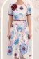 Rochie albastru deschis midi in clos cu accesoriu tip curea si brosa florala - StarShinerS 4 - StarShinerS.ro