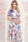 Rochie crem midi in clos cu accesoriu tip curea si brosa florala - StarShinerS 3 - StarShinerS.ro