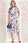 Rochie crem midi in clos cu accesoriu tip curea si brosa florala - StarShinerS 1 - StarShinerS.ro