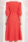 Rochie rosie cu buline midi in clos cu accesoriu tip curea si buzunare - StarShinerS 5 - StarShinerS.ro