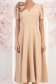 Rochie bej midi in clos accesorizata cu 2 brose 3D - StarShinerS 4 - StarShinerS.ro