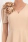 Rochie bej midi in clos accesorizata cu 2 brose 3D - StarShinerS 5 - StarShinerS.ro