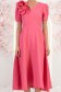 Rochie roz midi in clos accesorizata cu 2 brose 3D - StarShinerS 4 - StarShinerS.ro
