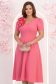 Rochie roz midi in clos accesorizata cu 2 brose 3D - StarShinerS 1 - StarShinerS.ro