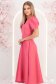Rochie roz midi in clos accesorizata cu 2 brose 3D - StarShinerS 2 - StarShinerS.ro