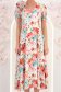 Rochie din voal bej midi in clos cu 2 brose florale maxi- StarShinerS 5 - StarShinerS.ro