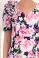 Rochie din voal multicolora midi in clos cu 2 brose florale maxi- StarShinerS 3 - StarShinerS.ro