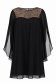 Rochie din voal si paiete neagra scurta cu croi larg- StarShinerS 4 - StarShinerS.ro