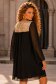 Rochie din voal neagra cu paiete aurii scurta cu croi larg si maneci tip fluture - StarShinerS 2 - StarShinerS.ro