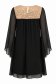 Rochie din voal neagra cu paiete aurii scurta cu croi larg si maneci tip fluture - StarShinerS 5 - StarShinerS.ro