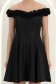 Rochie neagra cu sclipici scurta in clos cu volanase - StarShinerS 4 - StarShinerS.ro