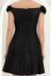 Rochie neagra cu sclipici scurta in clos cu volanase - StarShinerS 6 - StarShinerS.ro